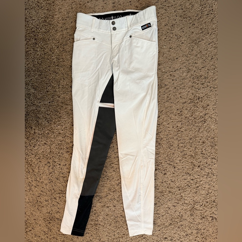 Kerrits Ladies Full Seat Crossover Breeches White